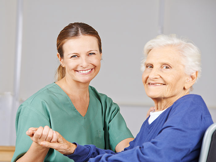 Carer with patient
