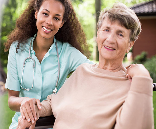 Carer with patient