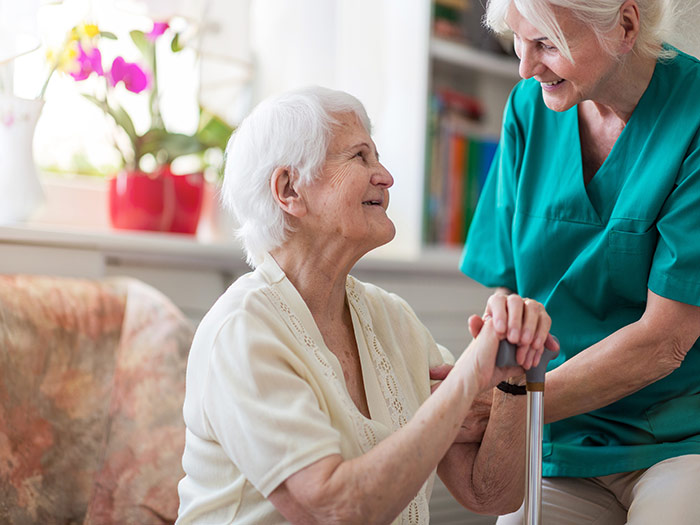Carer with patient